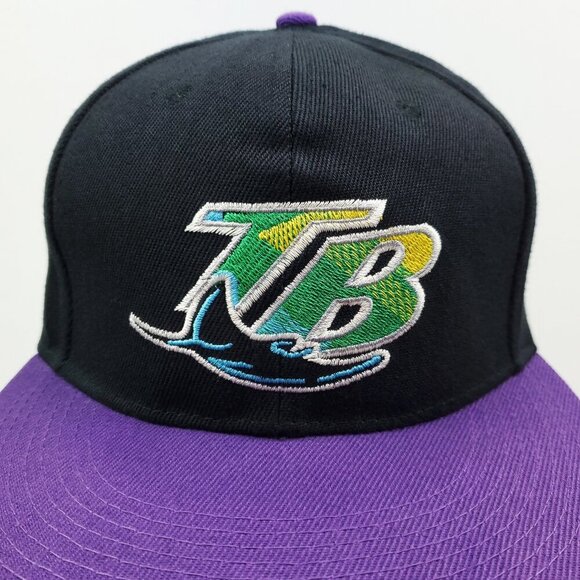 Tampa Bay Rays Snapback Hat New Era 59Fifty MLB Baseball Wool Twill Embroidered - Picture 6 of 12